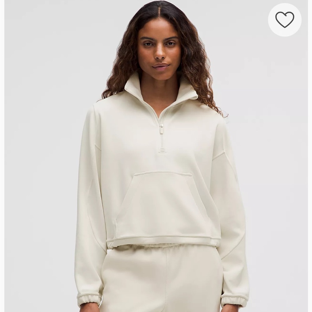 NWT Brushed Softstreme Half Zip sz 4 color Bone